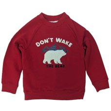 CPX03: Kids "Don't Wake The Bear" Sherpa Lined Christmas Sweatshirt (3-14 years)